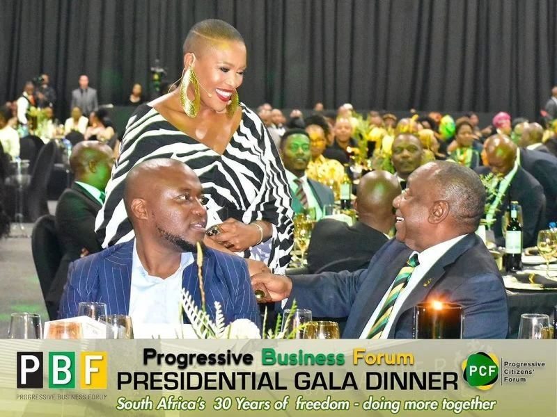 Zandisile Nhlapo at the Presidential Gala Dinner